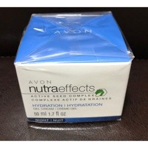 Avon Nutraeffects Hydration Night Gel Cream 1.7oz Face Moisturizer NEW SEALED !